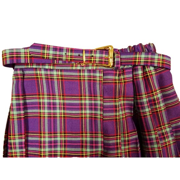 Vintage Lannie Purple Plaid Tartan Blazer and Matching Pleated Skirt Youth Sz 14 - Picture 6 of 14